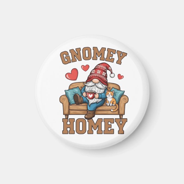 Imán Gnomey homey gnome en el diseño del hogar (Frente)