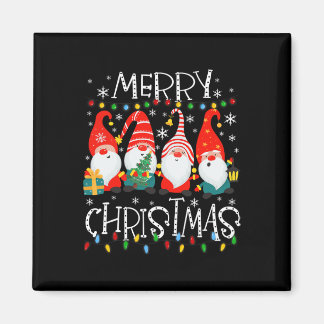 Imán Gnomies Merry Christmas Family enciende Navidad Pa
