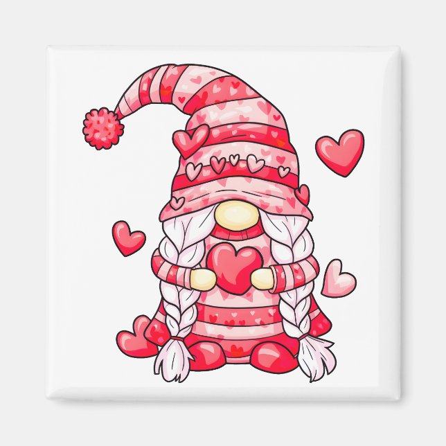 Imán Gnomo de Amor Rosa (Frente)
