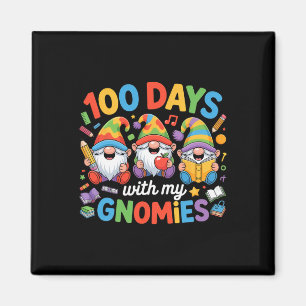 Imán Gnomo de los niños maestros 100 días de escuela 