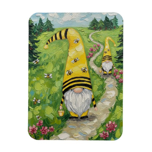 Imán Gnomos abeja bumble (Vertical)