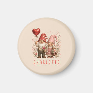 Imán Gnomos personalizados del Día de San Valentín con 