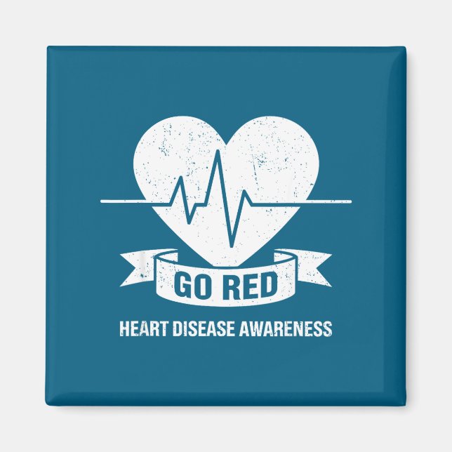 Imán Go Red For Women American Chd Heart Disease Month  (Frente)