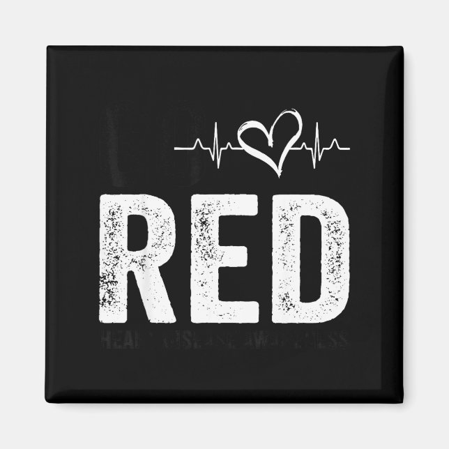 Imán Go Red For Women American Heart Disease Month Awar (Frente)