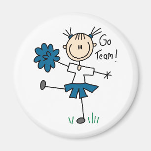 Imán Go Team Blue CheerLeague Magnet