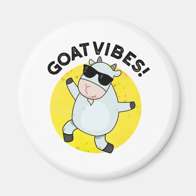 Imán Goat Vibes Funny Animal Pun (Frente)
