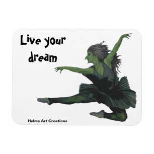 Imán Goblin Chica Ballet Bailarina Fantasty Art Magnet