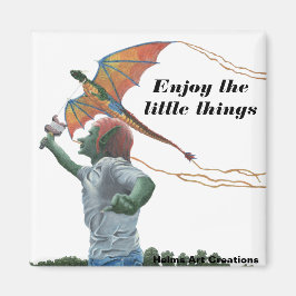 Imán Goblin Flagon Dragon Kite Fantasy Button Magnet