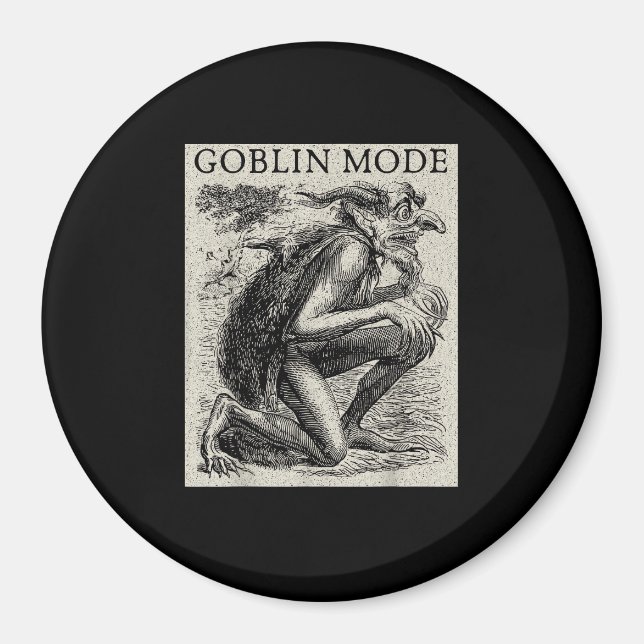 Imán Goblin Mode Goblincore Fairycore Medieval Grunge (Frente)