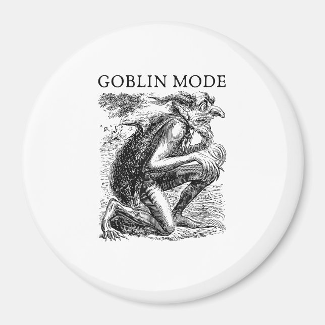 Imán Goblin Mode Goblincore Vintage Aesthetic Funny Off (Frente)