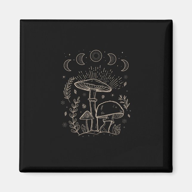 Imán Goblincore Aesthetic Academia Cottagecore Mushroom (Frente)