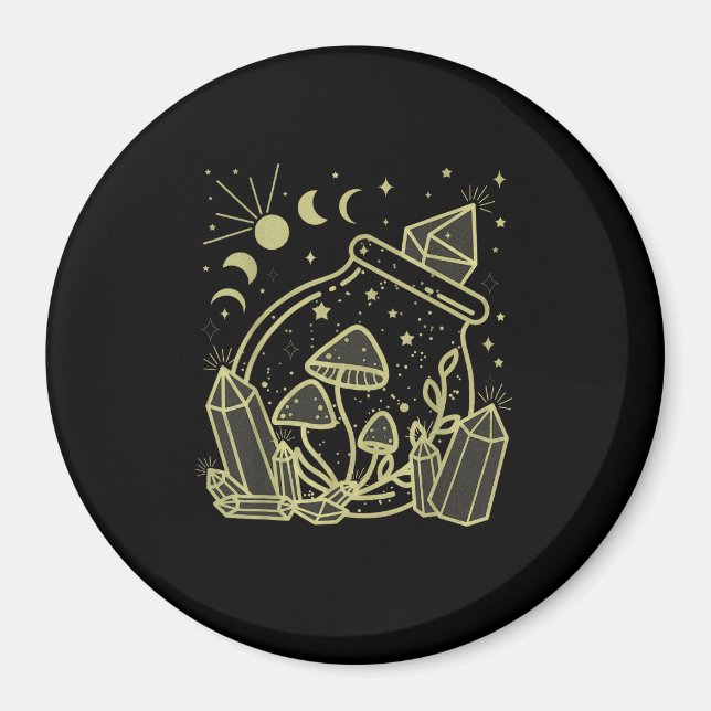 Imán Goblincore Aesthetic Cottagecore Academia Mushroom (Frente)