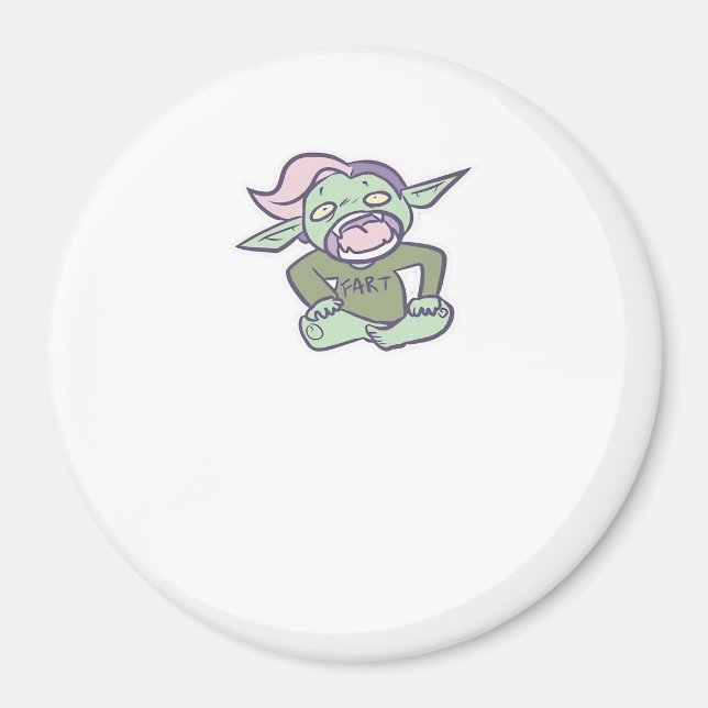 Imán Goblincore Fart Goblin Clásico (Frente)