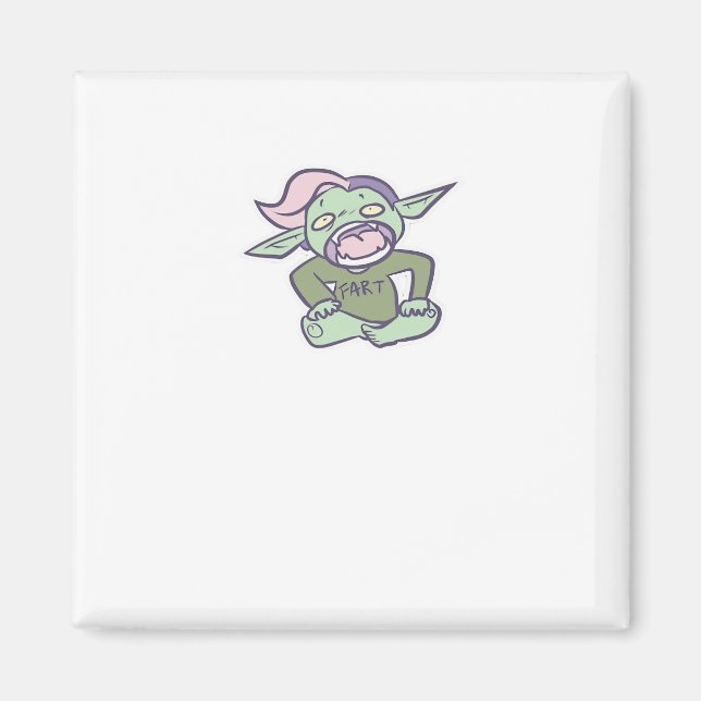 Imán Goblincore Fart Goblin Clásico (Frente)