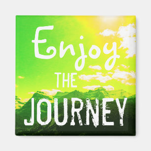 Imán Goce de las montañas del viaje con el cielo