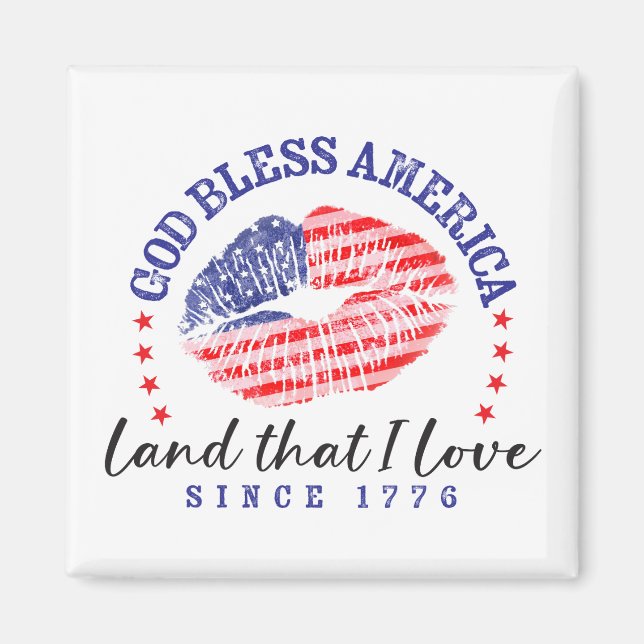Imán God Bless America - Magnet (Frente)