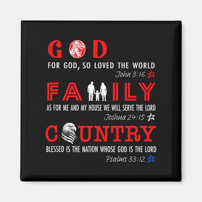 Imán God Family Country  (Frente)