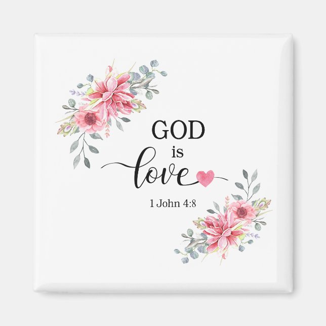 Imán God is love, 1 John 4:8 (Frente)