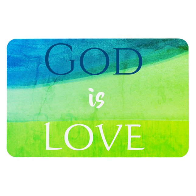 Imán God is Love Inspirational Magnet (Horizontal)