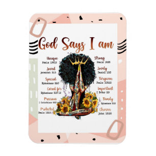 Imán God Says I AM Black Christian Women Melanin Sista