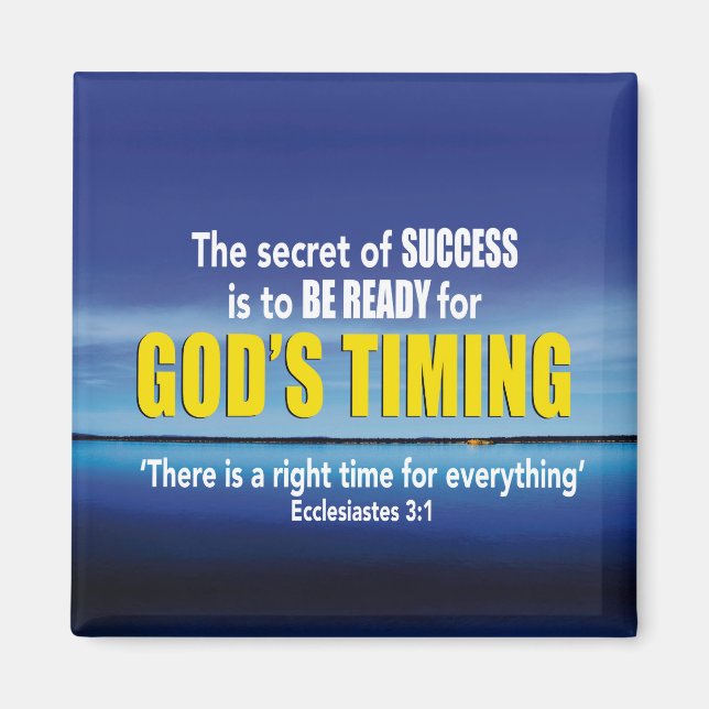 Imán GODS TIMING Success Christian (Frente)