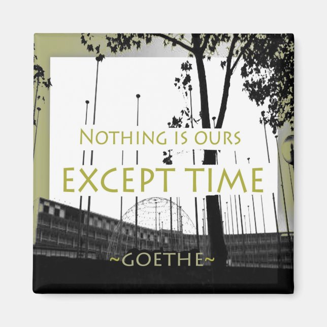 Imán Goethe Motivational comillas Magnet (Frente)