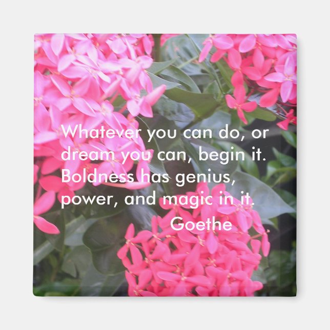 Imán Goethe Motivational Quotation Magnet (Frente)