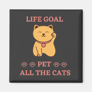 Imán gol de la vida mascota todo el gato divertido