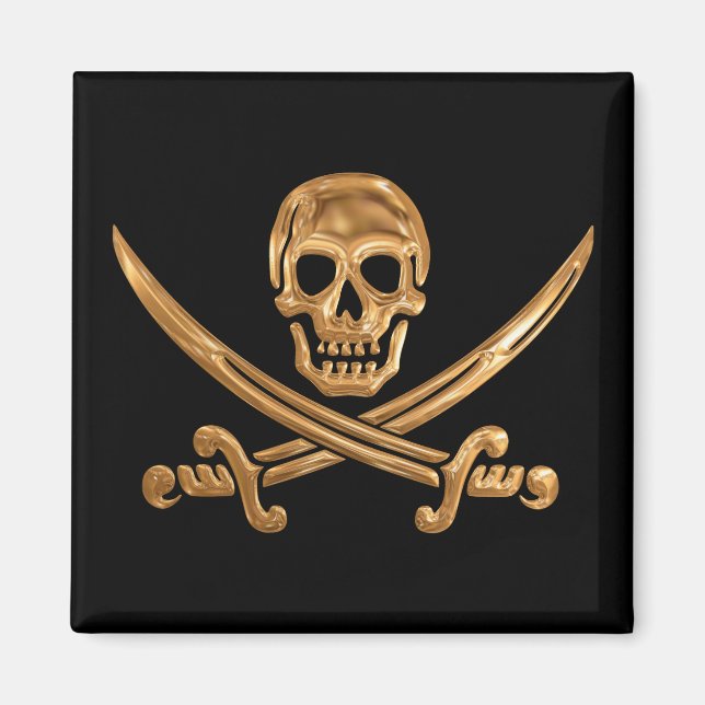 Imán Gold Jolly Roger (Frente)