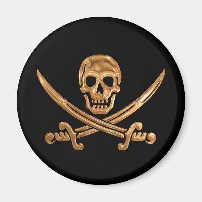 Imán Gold Jolly Roger (Frente)