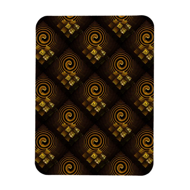 Imán Gold Modern Boho Elegant Abstract Art Pattern #502 (Vertical)