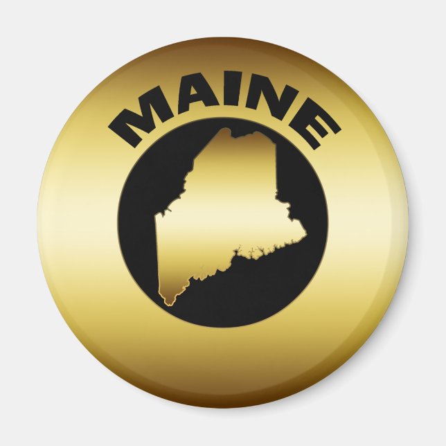 IMÁN GOLD STATE OF MAINE (Frente)