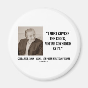 Imán Golda Meir I debe gobernar la cita del reloj