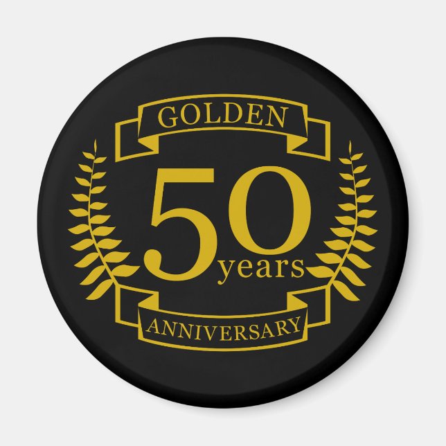 Imán GOLDEN Aniversario Boda 50 Años de Oro 50 (Frente)