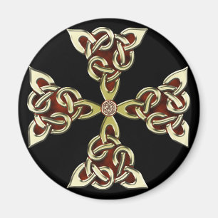 Imán Golden Celtic Cross Magnet