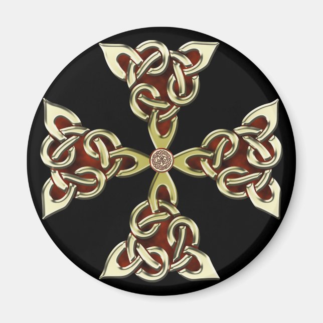 Imán Golden Celtic Cross Magnet (Frente)