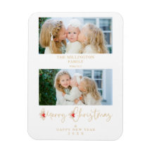 Golden Christmas Effect Botanical Holly 2 Photos