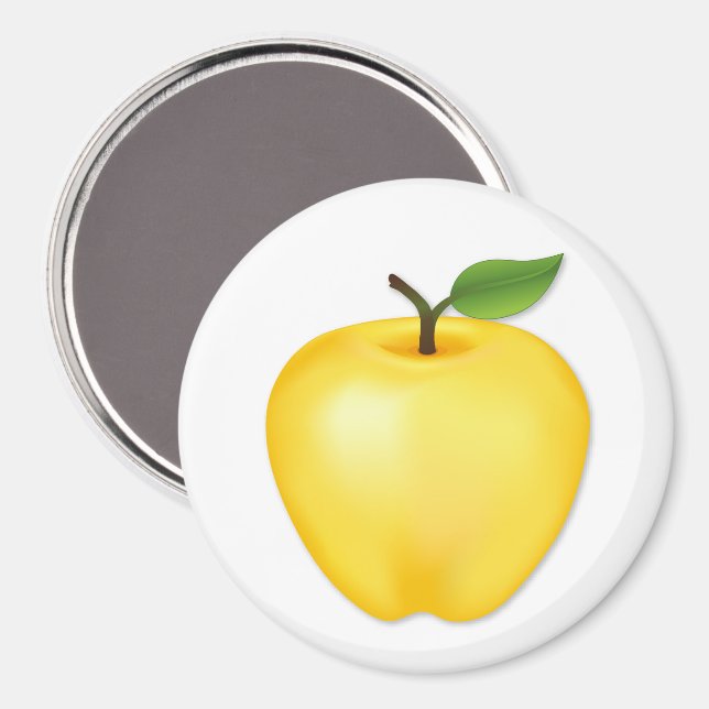 Imán Golden Delicious Apple (Anverso/Reverso)