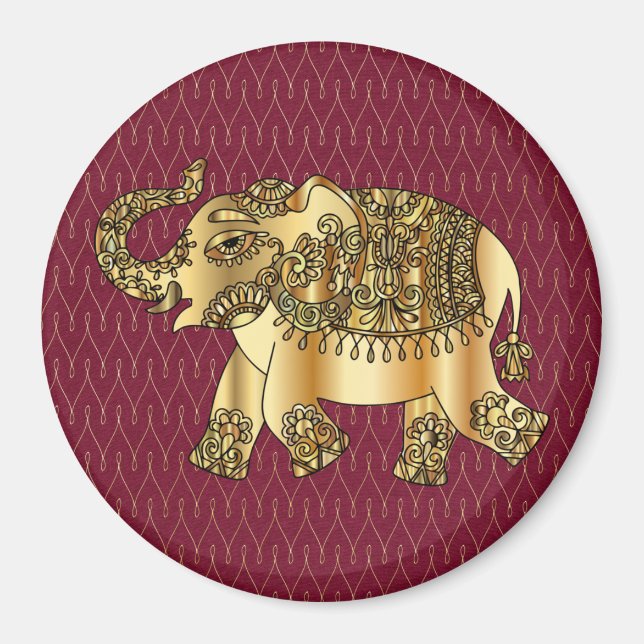 Imán Golden Elephant Magnet (Frente)