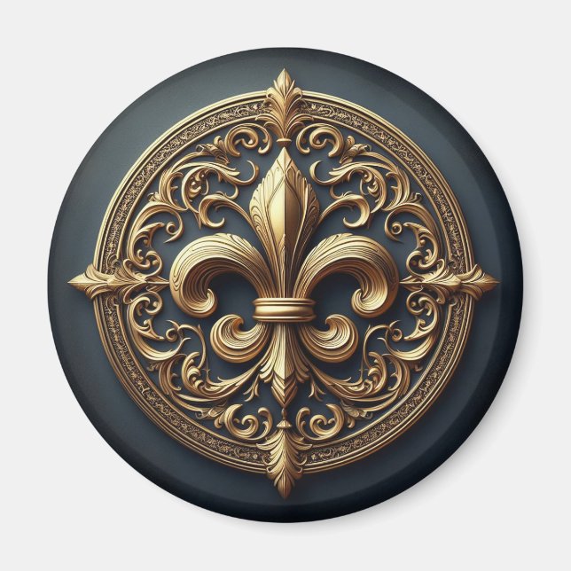 Imán Golden Fleur De Lis (Frente)