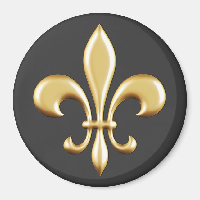 Imán Golden Fleur De Lis (Frente)