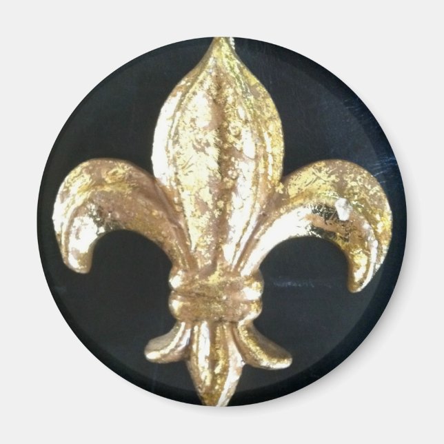 IMÁN GOLDEN FLEUR DE LIS EN NEGRO (Frente)
