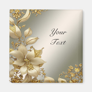 Imán Golden Floral Magnet