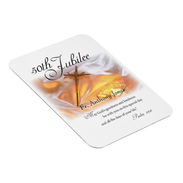 Imán Golden Jubilee Religious Life, Cross Candle (Lado Derecho)