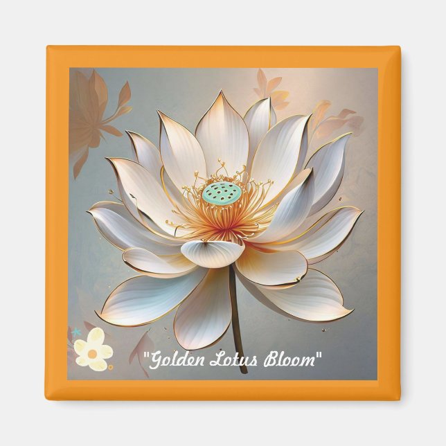 Imán "Golden Lotus Blossom" (Frente)