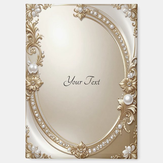Imán Golden Ornate Frame with Pearls Magnet (Anverso)