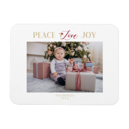 Imán Golden Peace Love Joy Minimalista Navidades simple