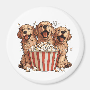 Imán Golden Retriever Dogs Movie Popcorn Bucket