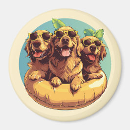 Imán Golden Retriever Dogs Summer Pool Floats