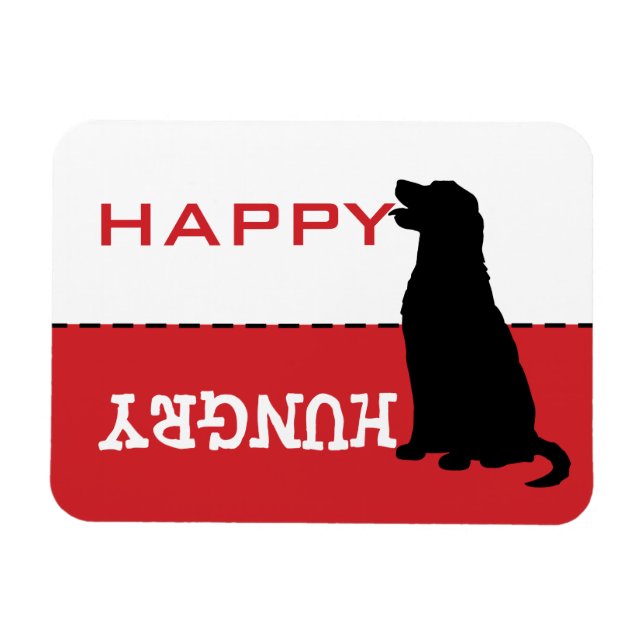 Imán Golden Retriever Feed Me Hungry Magnet Rótulo (Horizontal)